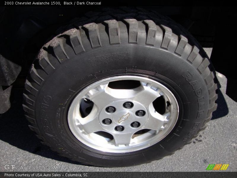 Black / Dark Charcoal 2003 Chevrolet Avalanche 1500