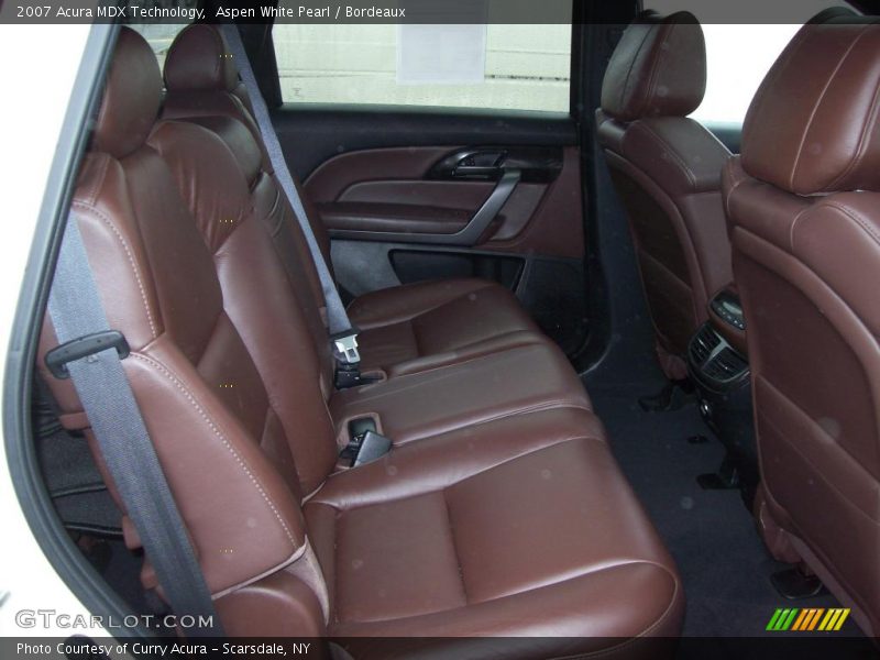Aspen White Pearl / Bordeaux 2007 Acura MDX Technology