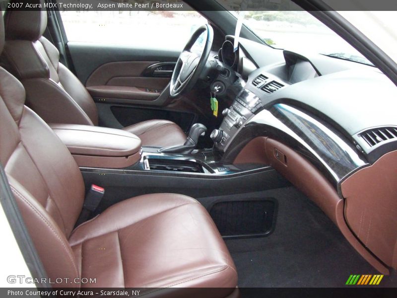 Aspen White Pearl / Bordeaux 2007 Acura MDX Technology