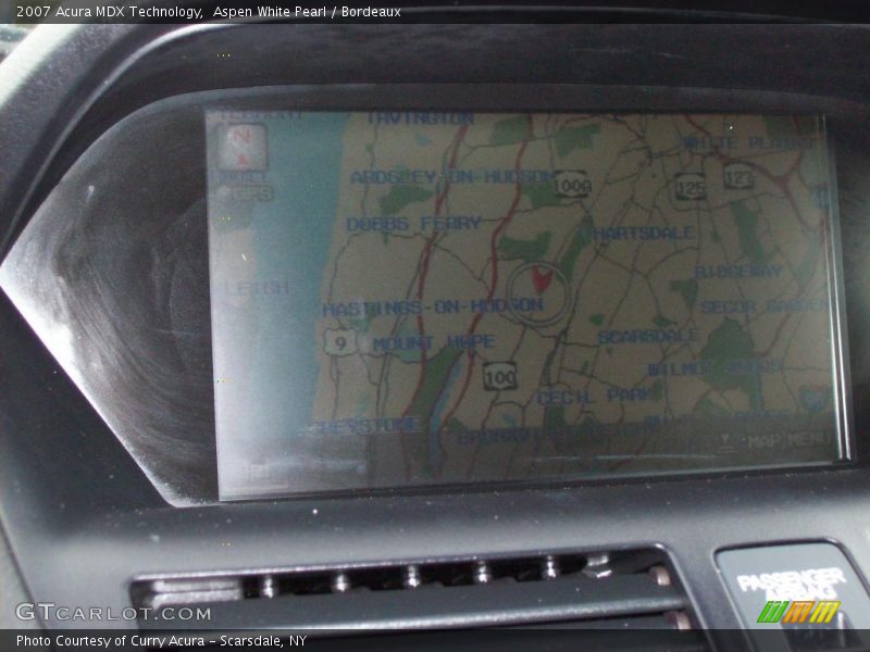 Aspen White Pearl / Bordeaux 2007 Acura MDX Technology