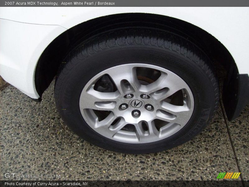 Aspen White Pearl / Bordeaux 2007 Acura MDX Technology