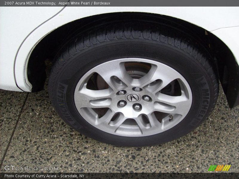 Aspen White Pearl / Bordeaux 2007 Acura MDX Technology