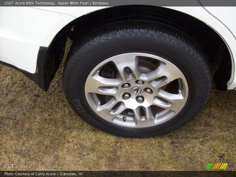 Aspen White Pearl / Bordeaux 2007 Acura MDX Technology