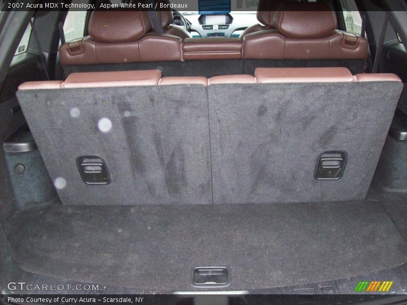 Aspen White Pearl / Bordeaux 2007 Acura MDX Technology