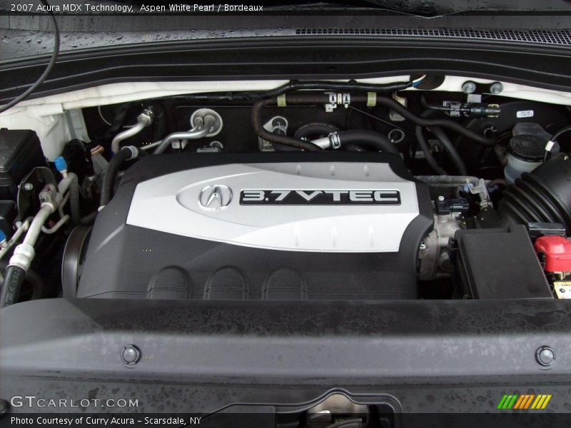 Aspen White Pearl / Bordeaux 2007 Acura MDX Technology