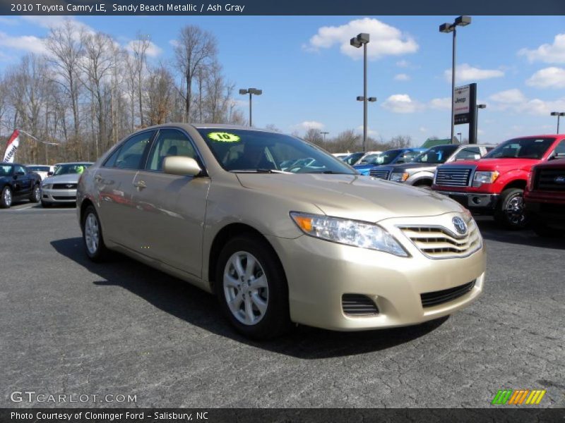 Sandy Beach Metallic / Ash Gray 2010 Toyota Camry LE