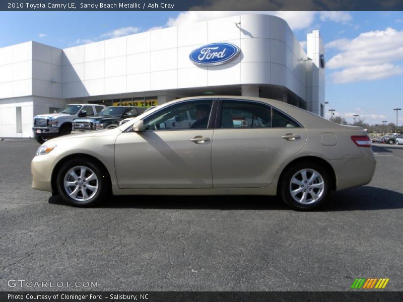 Sandy Beach Metallic / Ash Gray 2010 Toyota Camry LE
