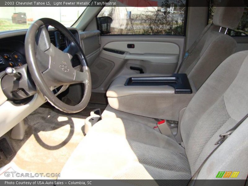 Light Pewter Metallic / Tan/Neutral 2003 Chevrolet Tahoe LS