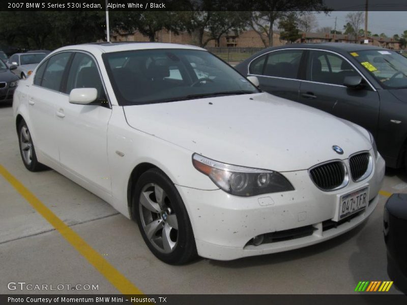 Alpine White / Black 2007 BMW 5 Series 530i Sedan