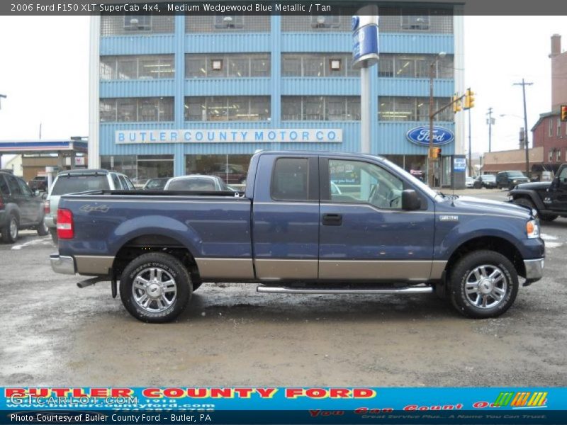 Medium Wedgewood Blue Metallic / Tan 2006 Ford F150 XLT SuperCab 4x4