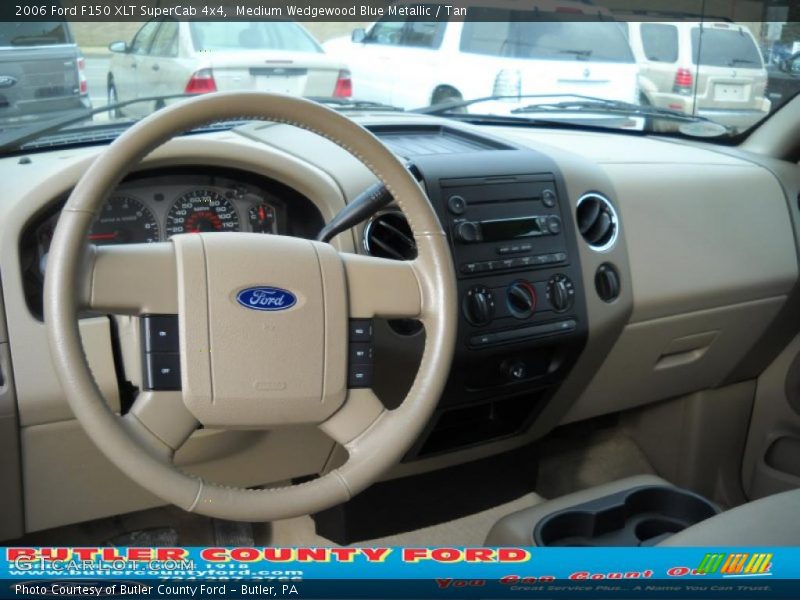 Medium Wedgewood Blue Metallic / Tan 2006 Ford F150 XLT SuperCab 4x4