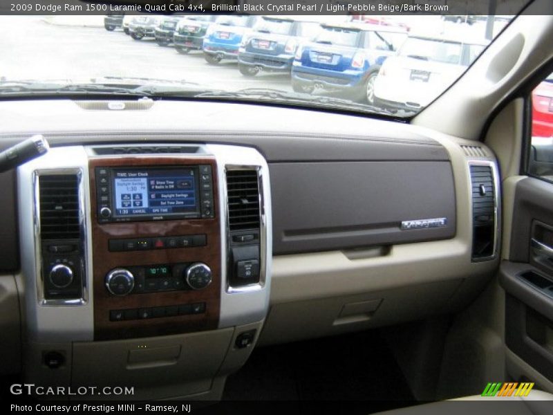 Brilliant Black Crystal Pearl / Light Pebble Beige/Bark Brown 2009 Dodge Ram 1500 Laramie Quad Cab 4x4