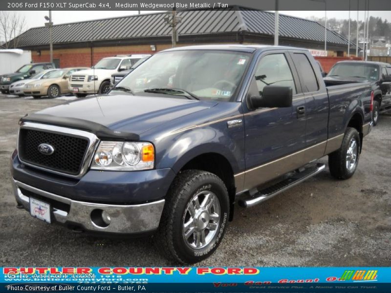 Medium Wedgewood Blue Metallic / Tan 2006 Ford F150 XLT SuperCab 4x4