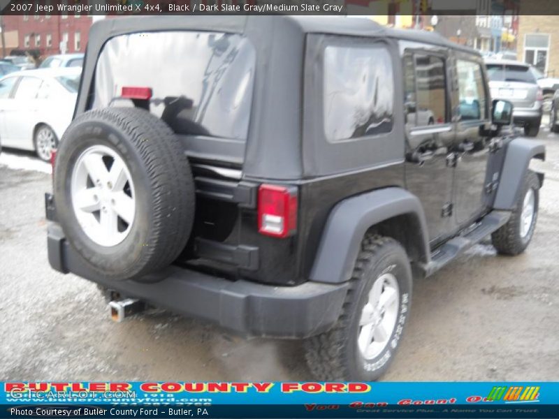 Black / Dark Slate Gray/Medium Slate Gray 2007 Jeep Wrangler Unlimited X 4x4