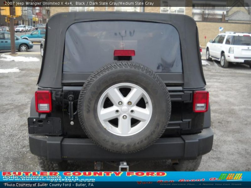 Black / Dark Slate Gray/Medium Slate Gray 2007 Jeep Wrangler Unlimited X 4x4