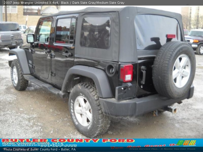 Black / Dark Slate Gray/Medium Slate Gray 2007 Jeep Wrangler Unlimited X 4x4