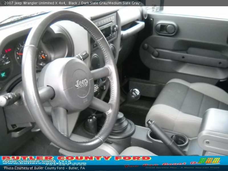 Black / Dark Slate Gray/Medium Slate Gray 2007 Jeep Wrangler Unlimited X 4x4