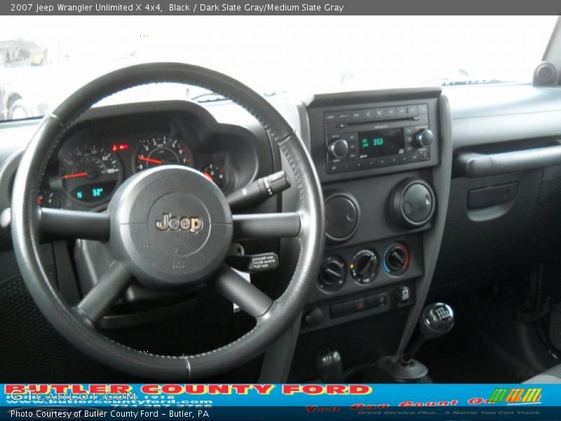 Black / Dark Slate Gray/Medium Slate Gray 2007 Jeep Wrangler Unlimited X 4x4