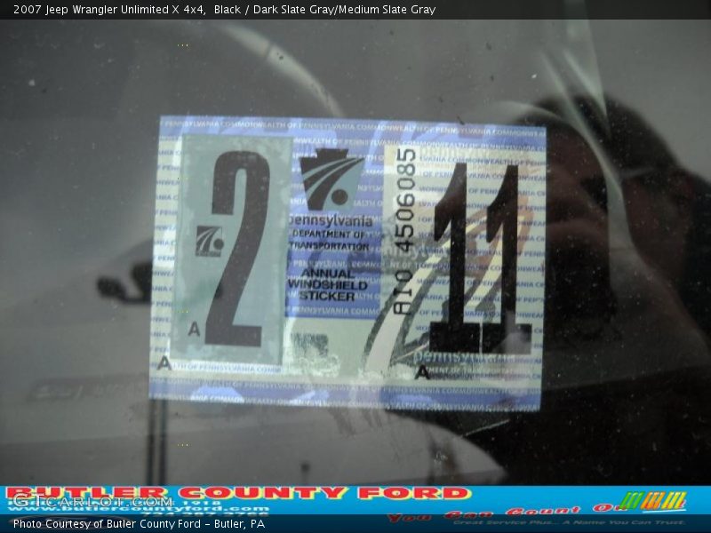 Black / Dark Slate Gray/Medium Slate Gray 2007 Jeep Wrangler Unlimited X 4x4