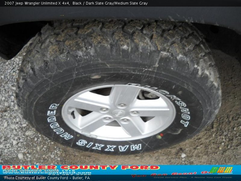 Black / Dark Slate Gray/Medium Slate Gray 2007 Jeep Wrangler Unlimited X 4x4