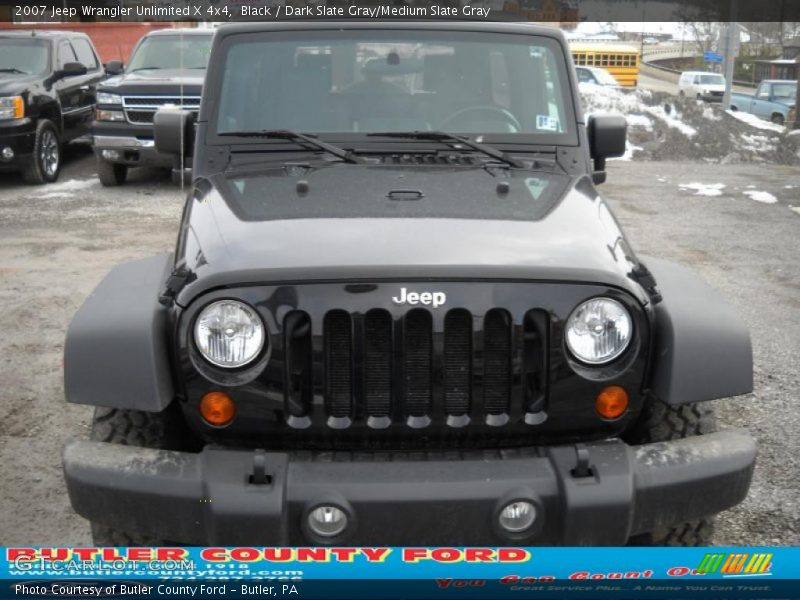 Black / Dark Slate Gray/Medium Slate Gray 2007 Jeep Wrangler Unlimited X 4x4