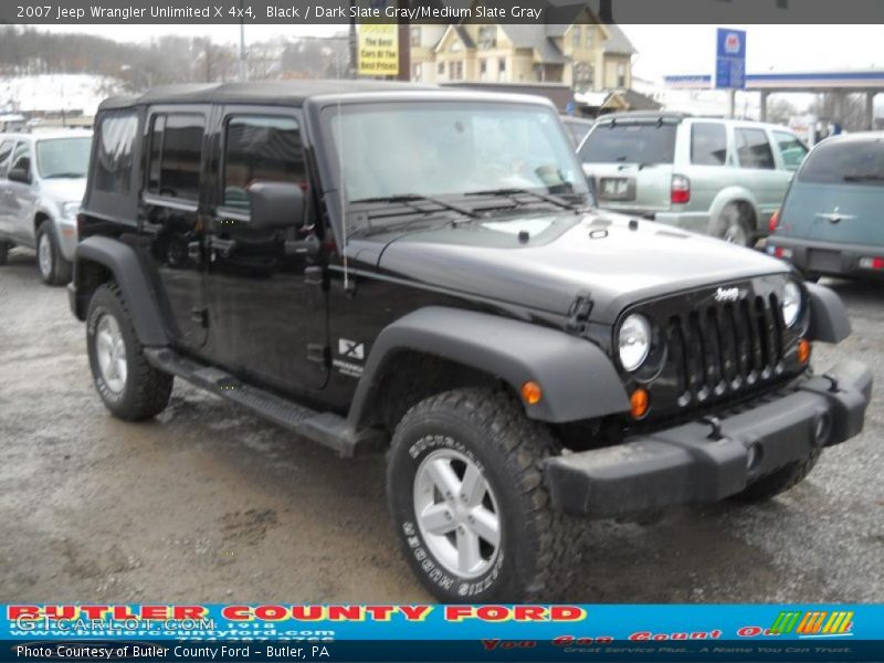 Black / Dark Slate Gray/Medium Slate Gray 2007 Jeep Wrangler Unlimited X 4x4