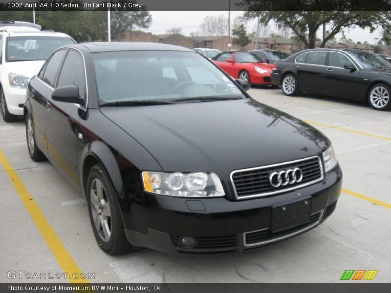 Brilliant Black / Grey 2002 Audi A4 3.0 Sedan