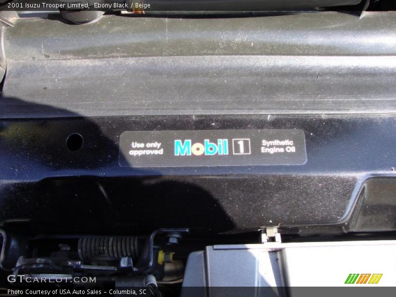 Ebony Black / Beige 2001 Isuzu Trooper Limited