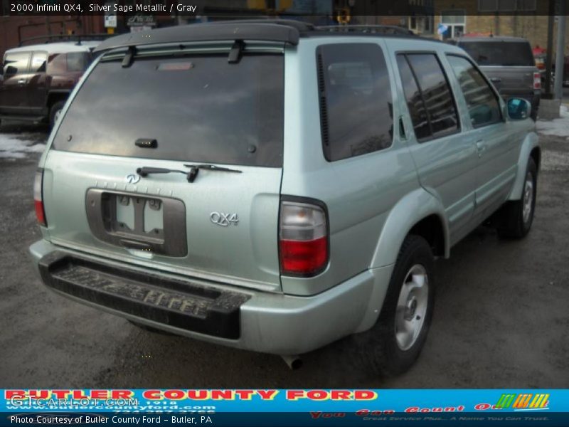 Silver Sage Metallic / Gray 2000 Infiniti QX4