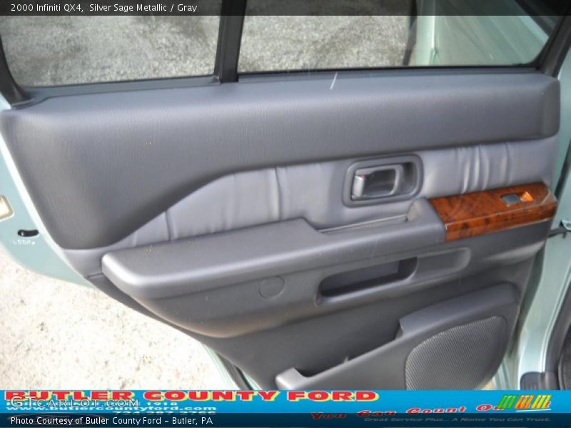 Silver Sage Metallic / Gray 2000 Infiniti QX4