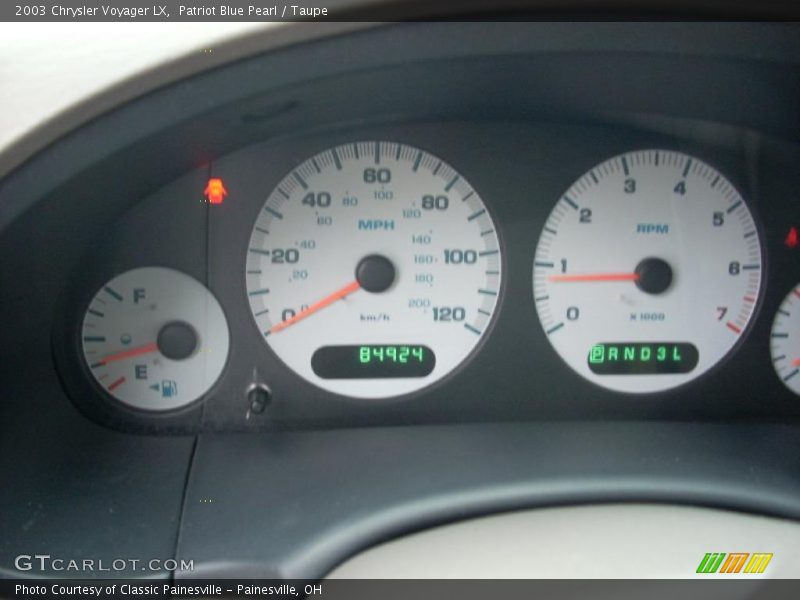 Patriot Blue Pearl / Taupe 2003 Chrysler Voyager LX