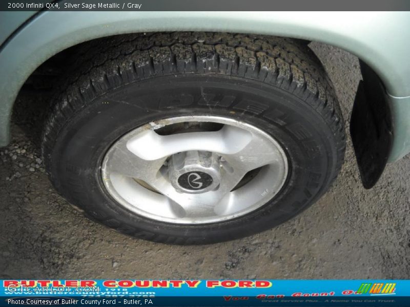 Silver Sage Metallic / Gray 2000 Infiniti QX4