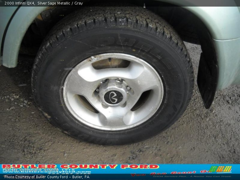Silver Sage Metallic / Gray 2000 Infiniti QX4