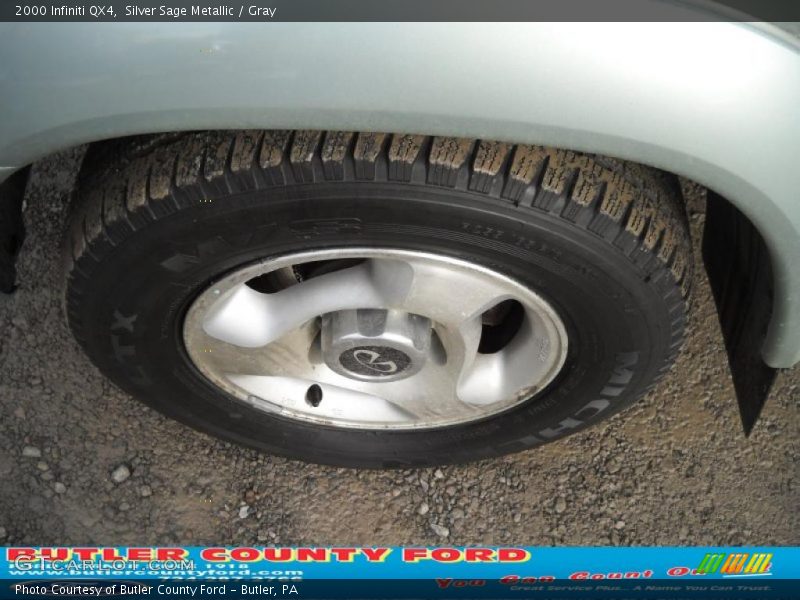 Silver Sage Metallic / Gray 2000 Infiniti QX4