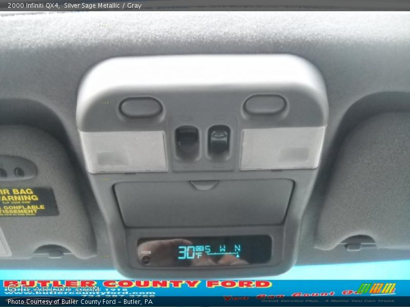 Silver Sage Metallic / Gray 2000 Infiniti QX4