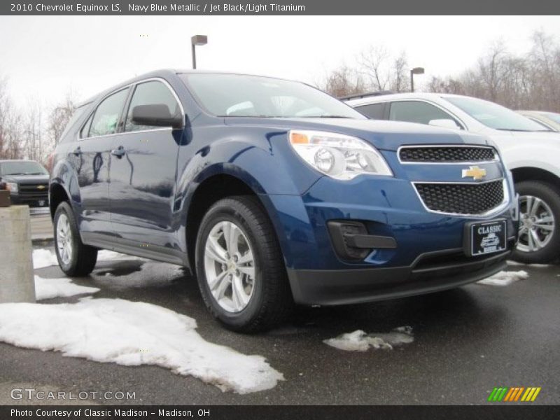 Navy Blue Metallic / Jet Black/Light Titanium 2010 Chevrolet Equinox LS