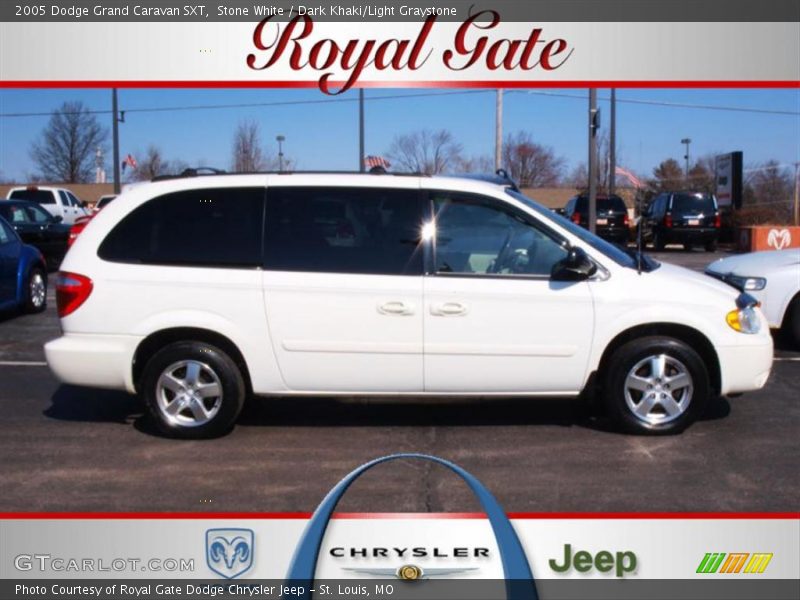 Stone White / Dark Khaki/Light Graystone 2005 Dodge Grand Caravan SXT
