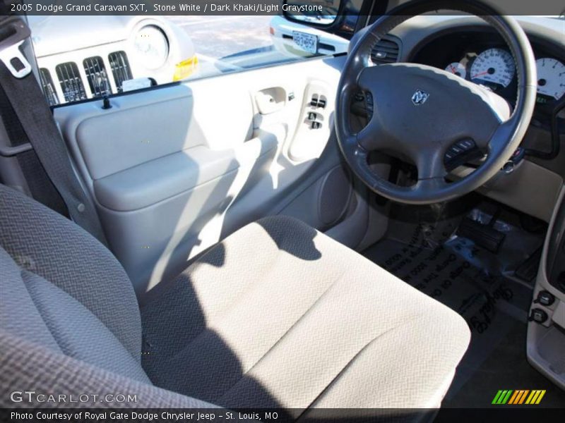 Stone White / Dark Khaki/Light Graystone 2005 Dodge Grand Caravan SXT