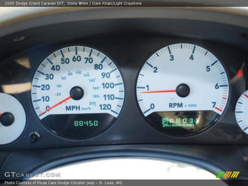 Stone White / Dark Khaki/Light Graystone 2005 Dodge Grand Caravan SXT