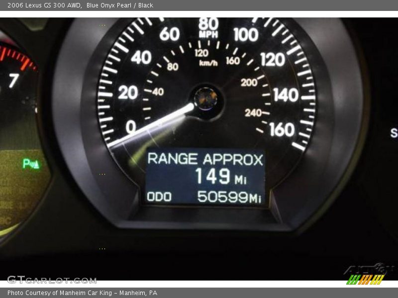 Blue Onyx Pearl / Black 2006 Lexus GS 300 AWD