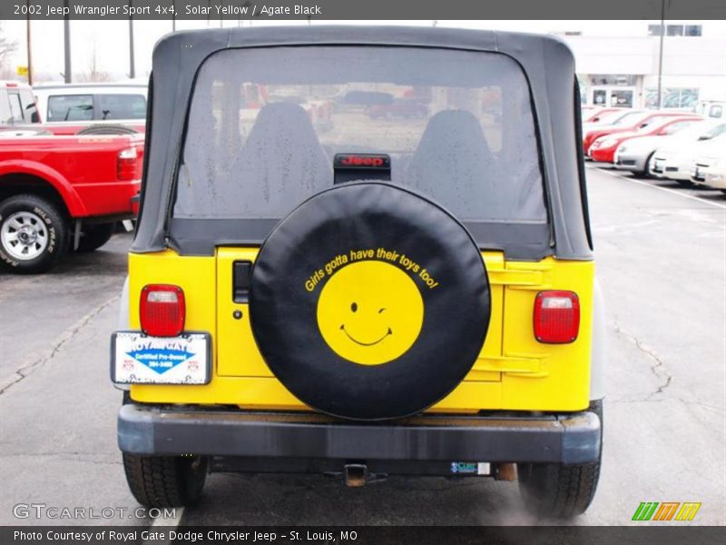 Solar Yellow / Agate Black 2002 Jeep Wrangler Sport 4x4