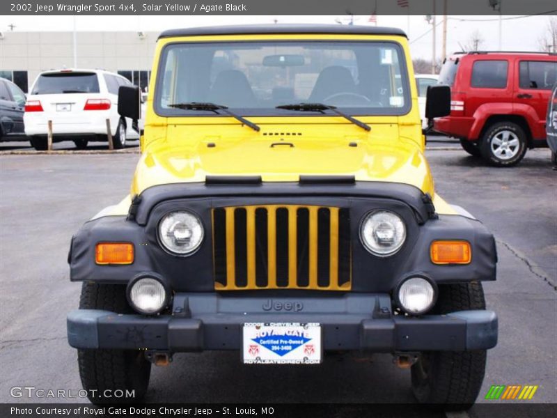 Solar Yellow / Agate Black 2002 Jeep Wrangler Sport 4x4