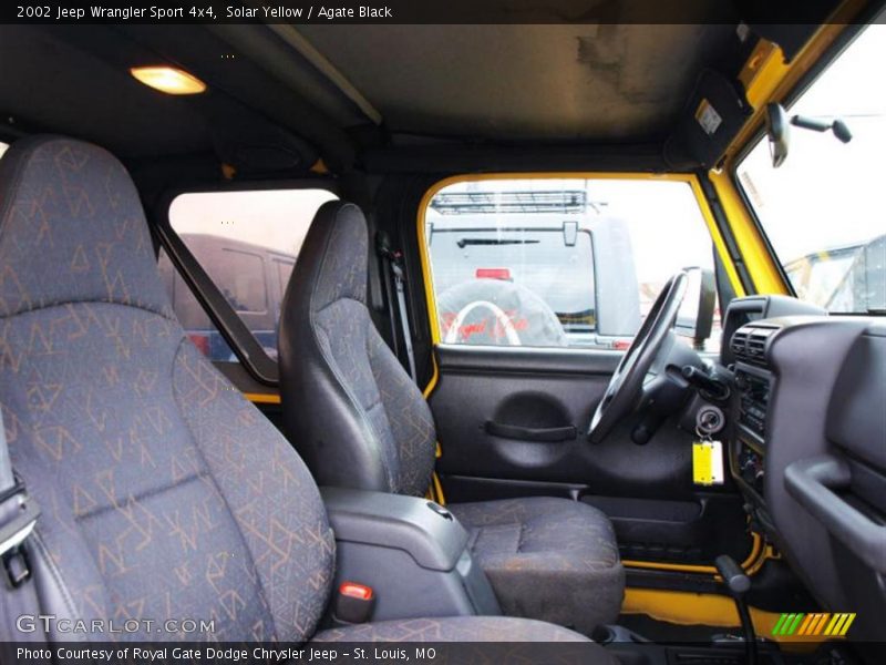 Solar Yellow / Agate Black 2002 Jeep Wrangler Sport 4x4