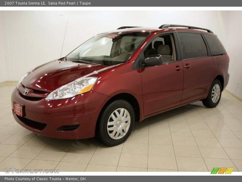 Salsa Red Pearl / Taupe 2007 Toyota Sienna LE