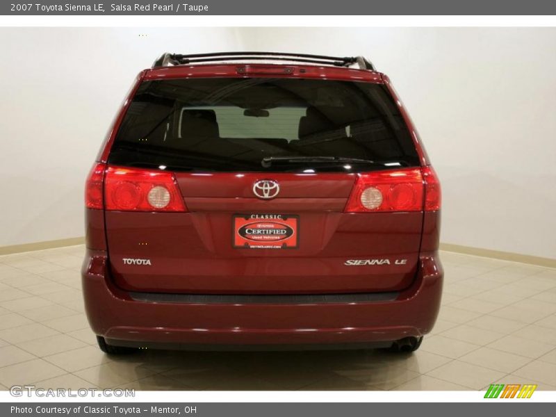 Salsa Red Pearl / Taupe 2007 Toyota Sienna LE