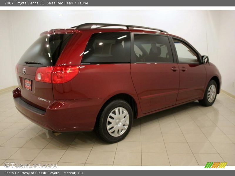 Salsa Red Pearl / Taupe 2007 Toyota Sienna LE