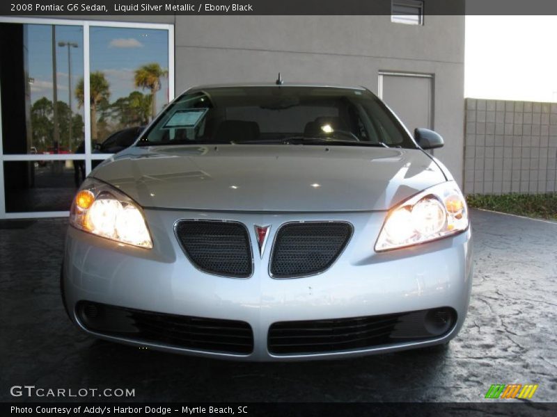 Liquid Silver Metallic / Ebony Black 2008 Pontiac G6 Sedan