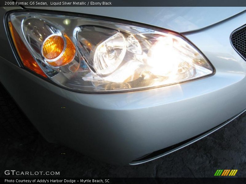 Liquid Silver Metallic / Ebony Black 2008 Pontiac G6 Sedan