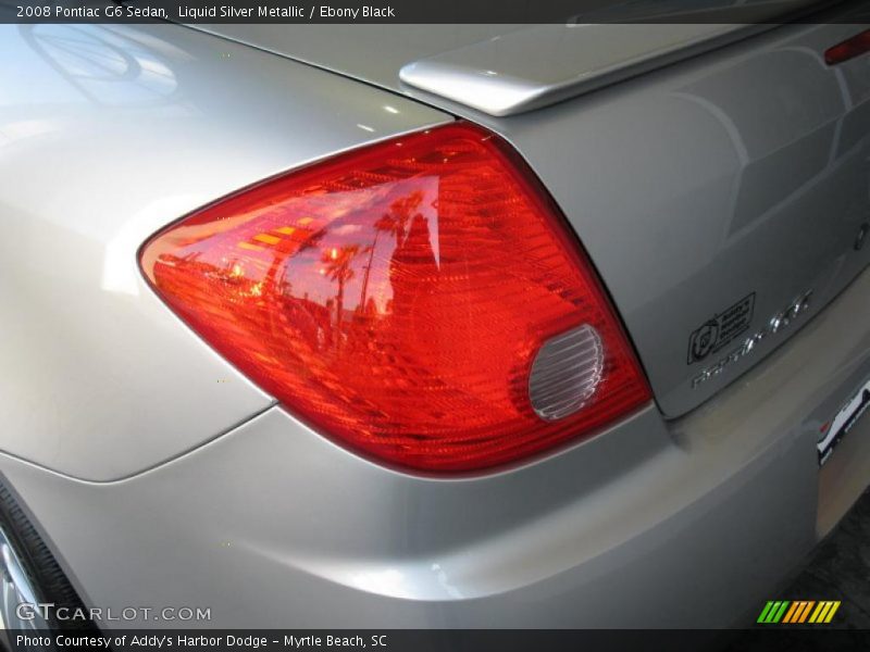 Liquid Silver Metallic / Ebony Black 2008 Pontiac G6 Sedan