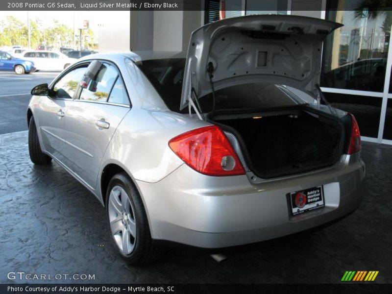 Liquid Silver Metallic / Ebony Black 2008 Pontiac G6 Sedan